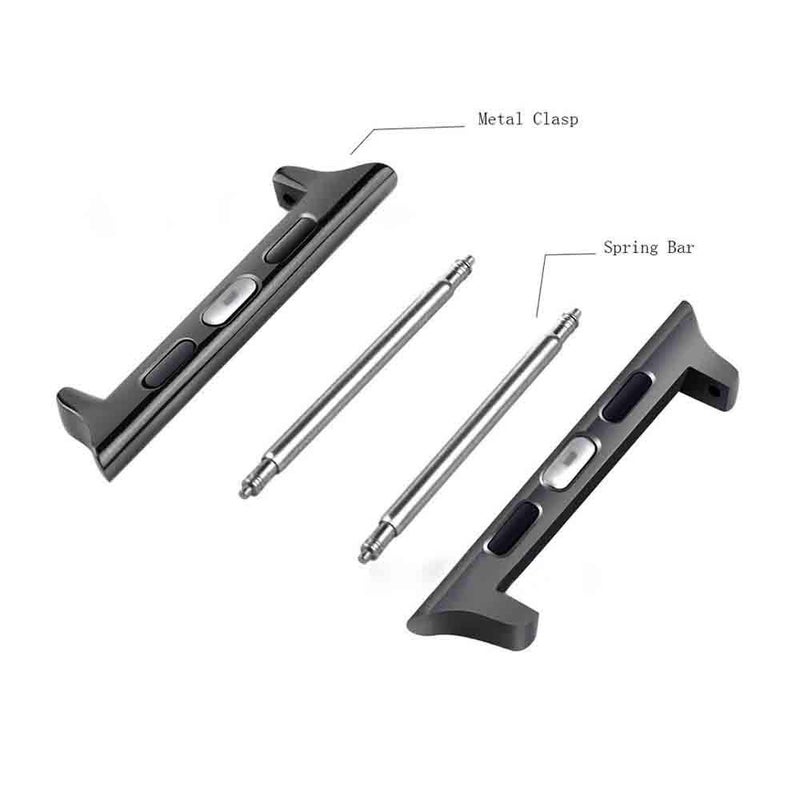 LOOKSEVEN Spring Bar Watch strap connector Stainless Steel Adapter Replaceable Metal Connection with Replacement Tool Compatible with Apple Watch Band 42mm(Series 3 2 1) 44mm 45mm 46mm 49mm - Image 3